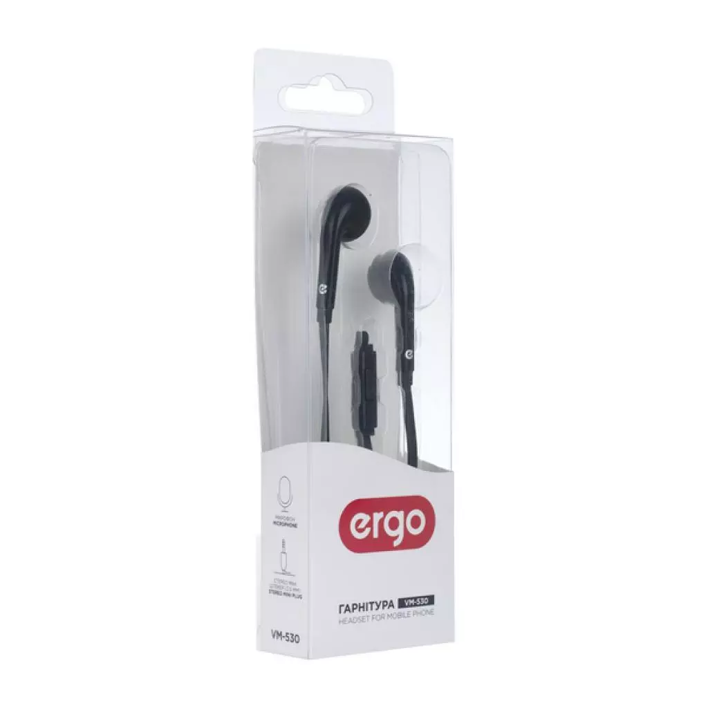 Наушники Ergo VM-530 Black (EI530BK) - 2 Наушники Ergo VM-530 Black (EI530BK) - 2