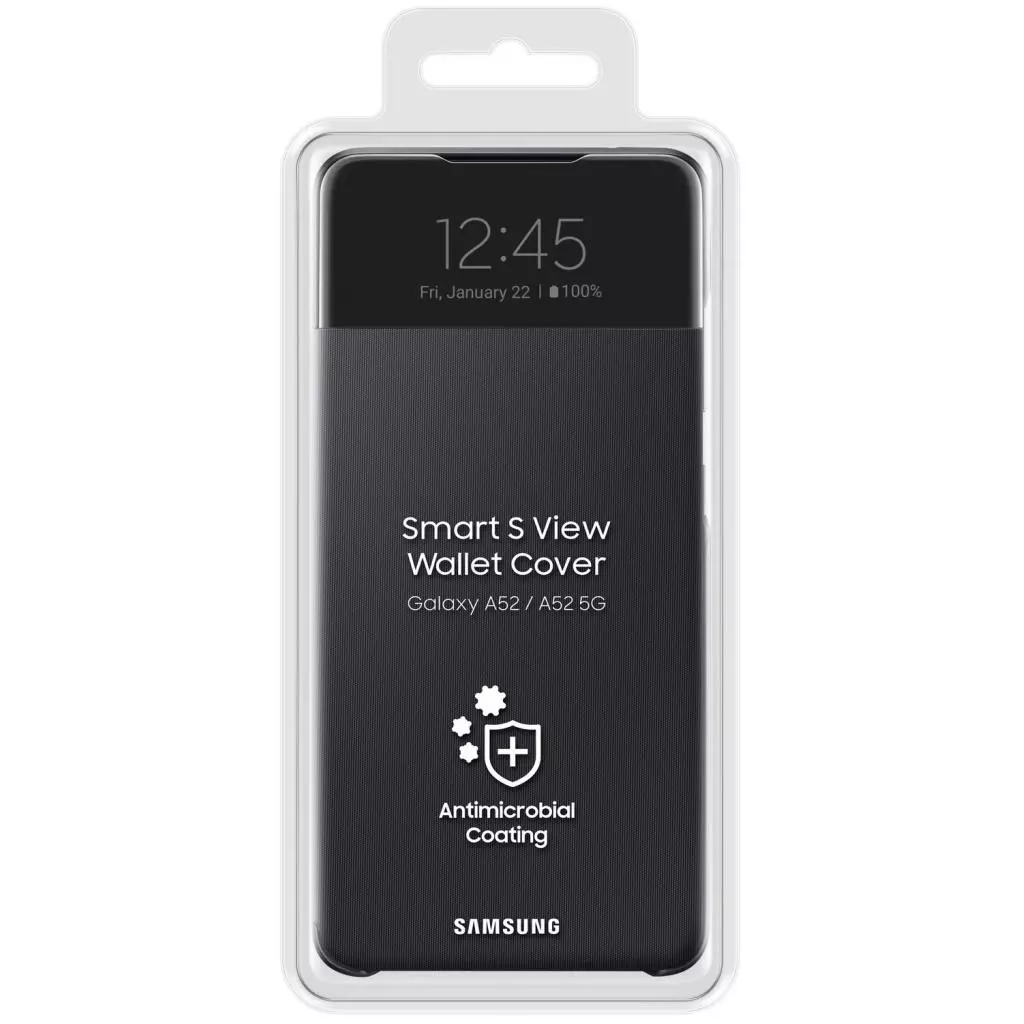 Чехол для моб. телефона Samsung SAMSUNG Galaxy A52/A525 S View Wallet Cover Black (EF-EA525PBEGRU) - 4 Чехол для моб. телефона Samsung SAMSUNG Galaxy A52/A525 S View Wallet Cover Black (EF-EA525PBEGRU) - 4