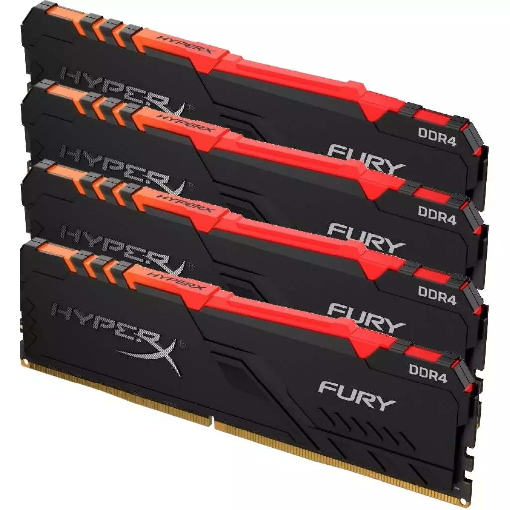 Модуль памяти для компьютера DDR4 128GB (4x32GB) 3600 MHz HyperX Fury RGB Kingston Fury (ex.HyperX) (HX436C18FB3AK4/128) - 1 Модуль памяти для компьютера DDR4 128GB (4x32GB) 3600 MHz HyperX Fury RGB Kingston Fury (ex.HyperX) (HX436C18FB3AK4/128) - 1