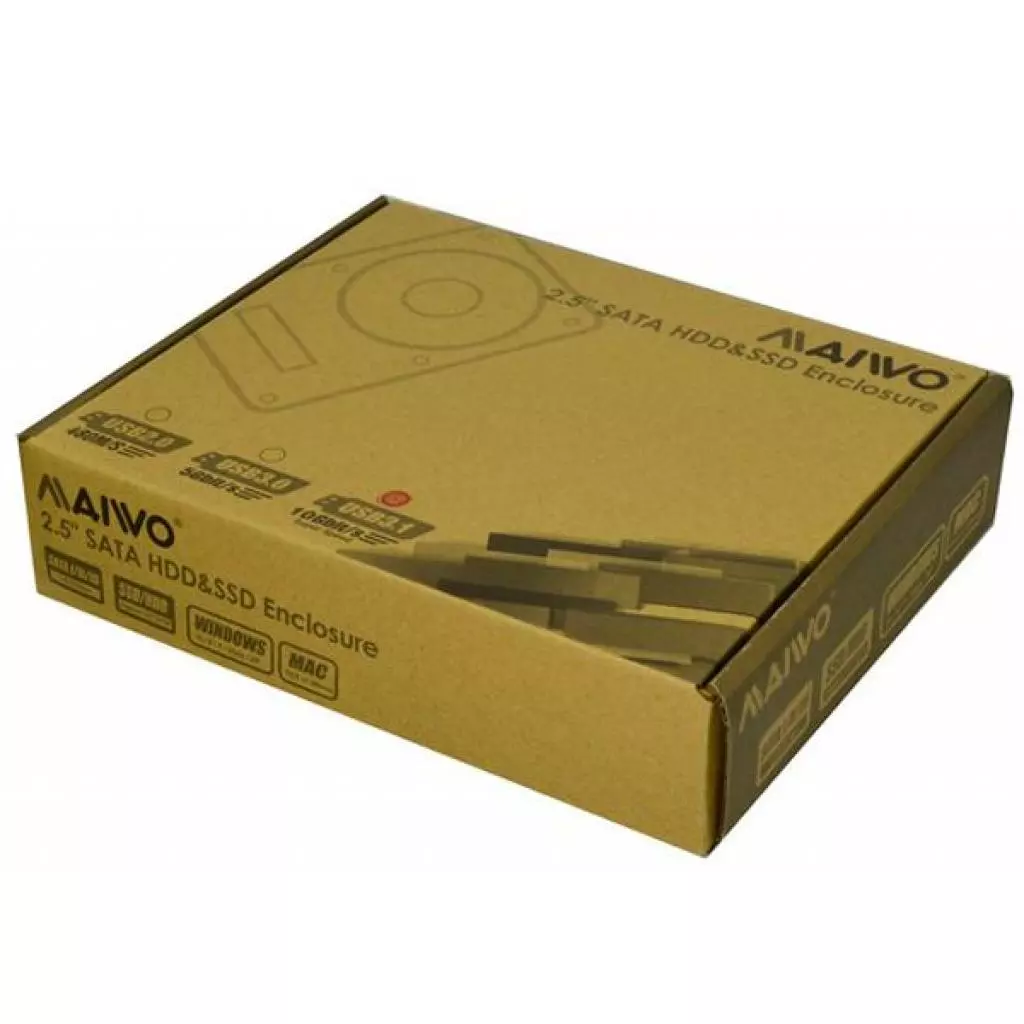 Карман внешний Maiwo 2.5" SATA HDD/SSD to USB3.1 GEN2 Type-C (45768) - 5 Карман внешний Maiwo 2.5" SATA HDD/SSD to USB3.1 GEN2 Type-C (45768) - 5