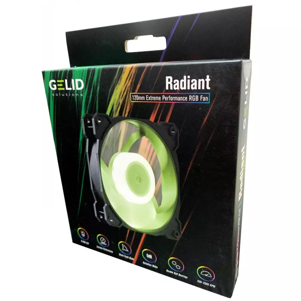 Кулер для корпуса Gelid Solutions Radiant RGB LED 120mm (FN-Radiant-20) - 7