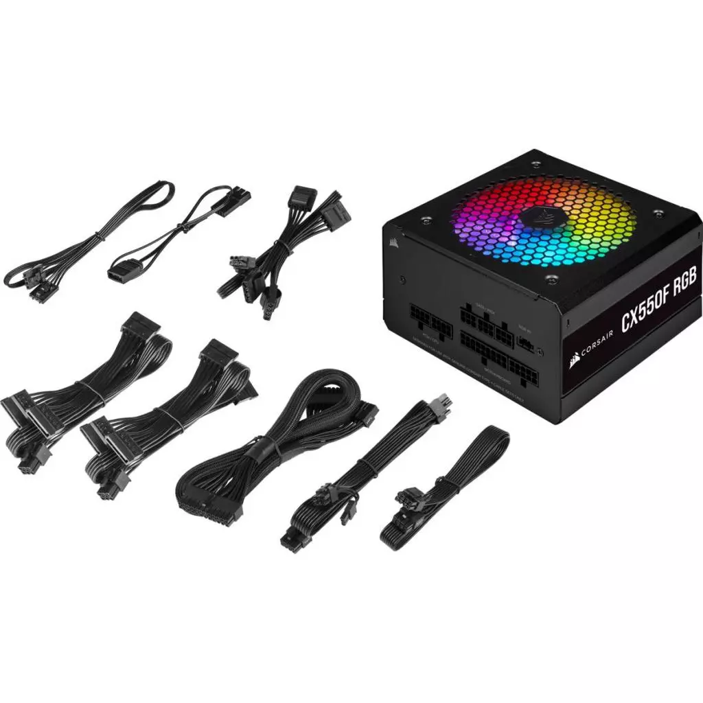 Блок питания Corsair 550W CX550F RGB (CP-9020216-EU) - 10 Блок питания Corsair 550W CX550F RGB (CP-9020216-EU) - 10