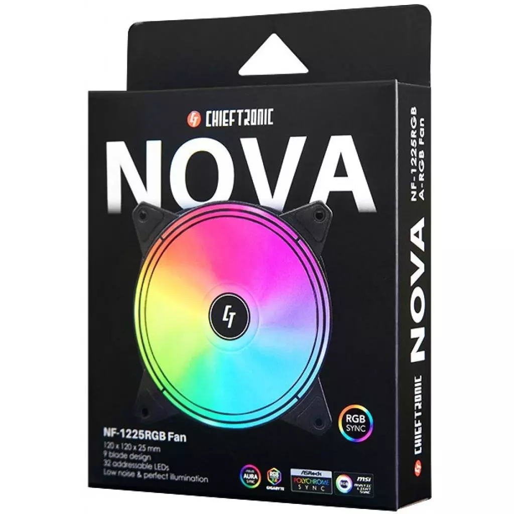 Кулер для корпуса Chieftronic NOVA ARGB (NF-1225RGB) - 7 Кулер для корпуса Chieftronic NOVA ARGB (NF-1225RGB) - 7