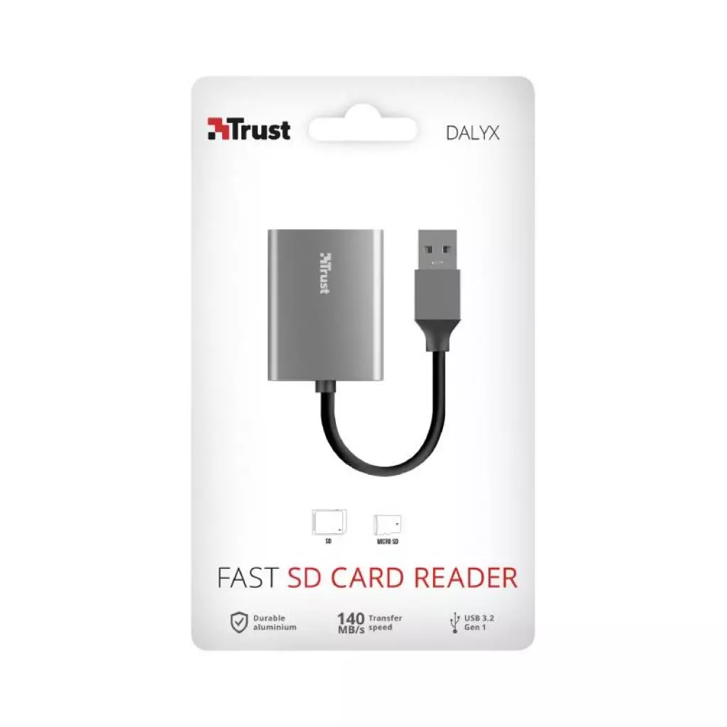 Считыватель флеш-карт Trust Dalyx Fast USB 3.2 Card reader (24135) - 5
