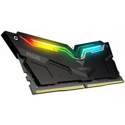 Модуль памяти для компьютера DDR4 16GB (2x8GB) 3200 MHz T-Force Night Hawk RGB Black Team (TF1D416G3200HC16CDC01) - 1 Модуль памяти для компьютера DDR4 16GB (2x8GB) 3200 MHz T-Force Night Hawk RGB Black Team (TF1D416G3200HC16CDC01) - 1