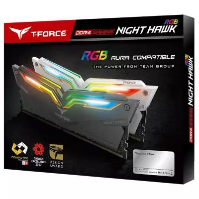 Модуль памяти для компьютера DDR4 16GB (2x8GB) 3200 MHz T-Force Night Hawk RGB Black Team (TF1D416G3200HC16CDC01) - 3 Модуль памяти для компьютера DDR4 16GB (2x8GB) 3200 MHz T-Force Night Hawk RGB Black Team (TF1D416G3200HC16CDC01) - 3
