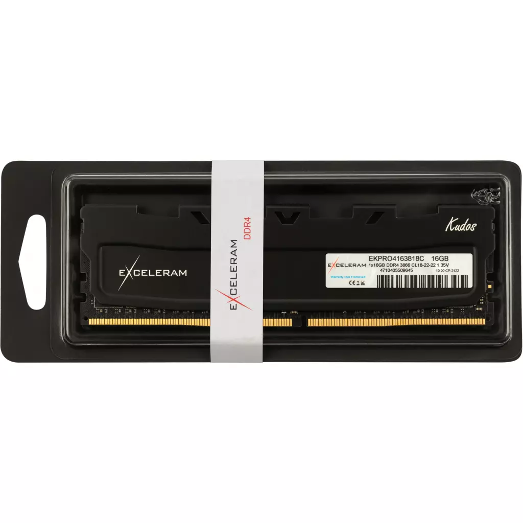Модуль памяти для компьютера DDR4 16GB 3866 MHz Black Kudos PRO eXceleram (EKPRO4163818C) - 2 Модуль памяти для компьютера DDR4 16GB 3866 MHz Black Kudos PRO eXceleram (EKPRO4163818C) - 2