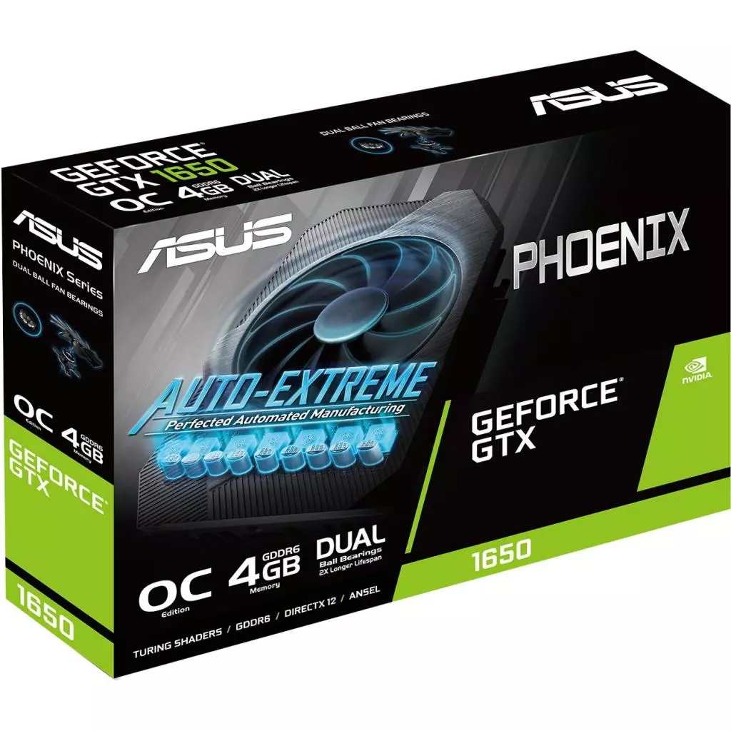 Видеокарта ASUS GeForce GTX1650 4096Mb PHOENIX D6 OC (PH-GTX1650-O4GD6) - 6 Видеокарта ASUS GeForce GTX1650 4096Mb PHOENIX D6 OC (PH-GTX1650-O4GD6) - 6