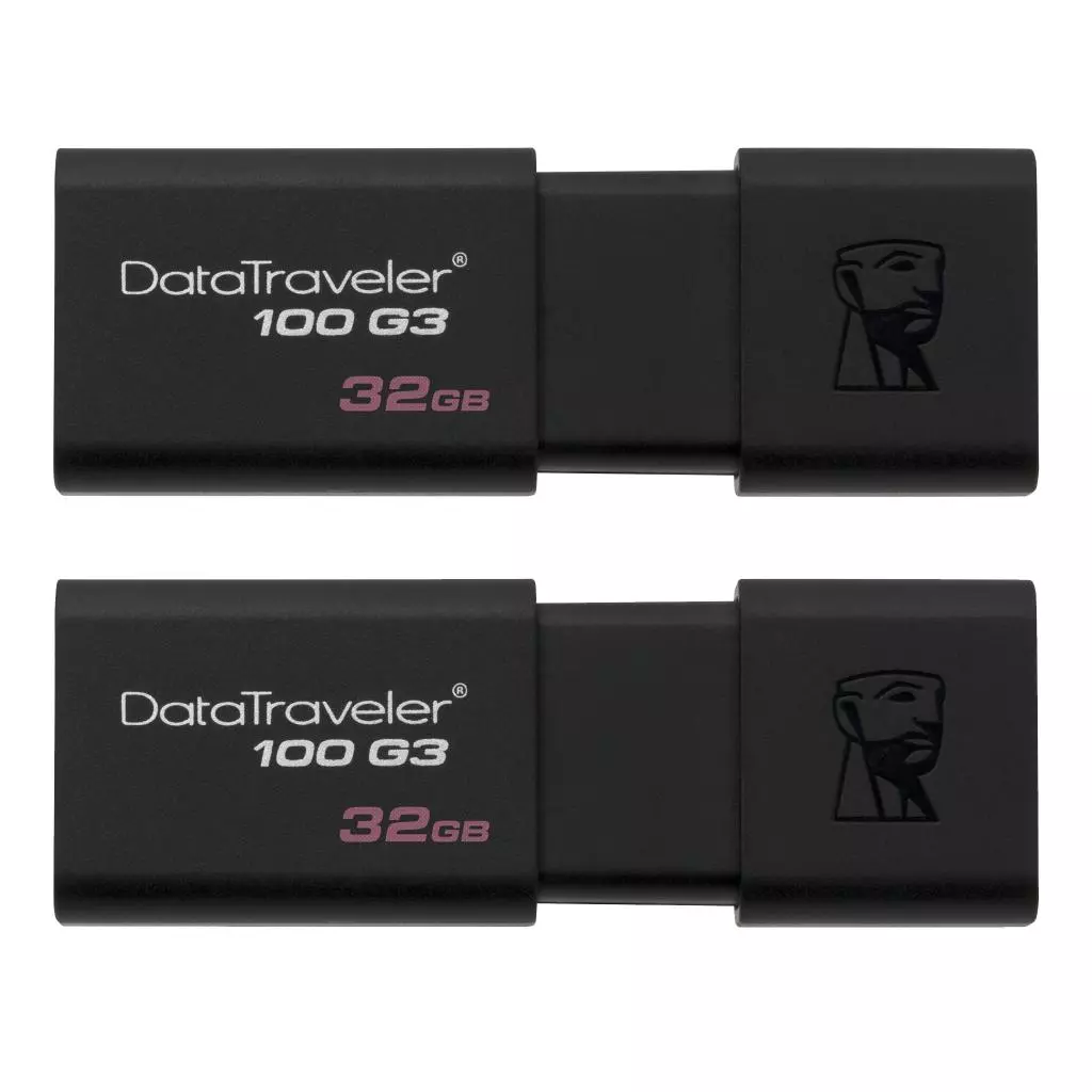USB флеш накопитель Kingston 2x32GB DataTraveler 100 G3 USB 3.1 (DT100G3/32GB-2P)