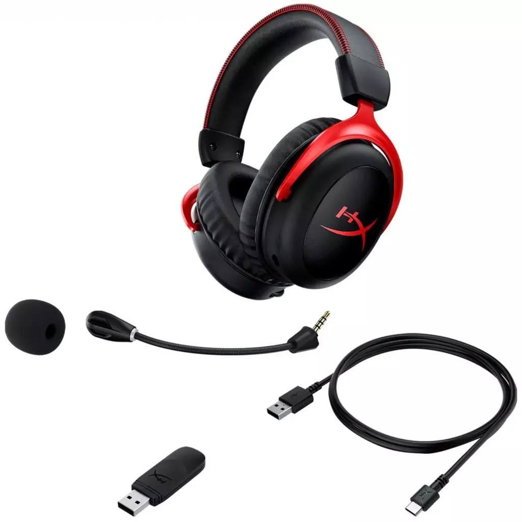 Наушники HyperX Cloud II Wireless Black-red (HHSC2X-BA-RD/G) - 6 Наушники HyperX Cloud II Wireless Black-red (HHSC2X-BA-RD/G) - 6