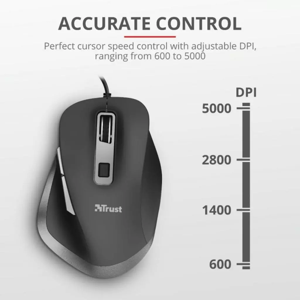 Мышка Trust Fyda Comfort USB Black (23808) - 8 Мышка Trust Fyda Comfort USB Black (23808) - 8