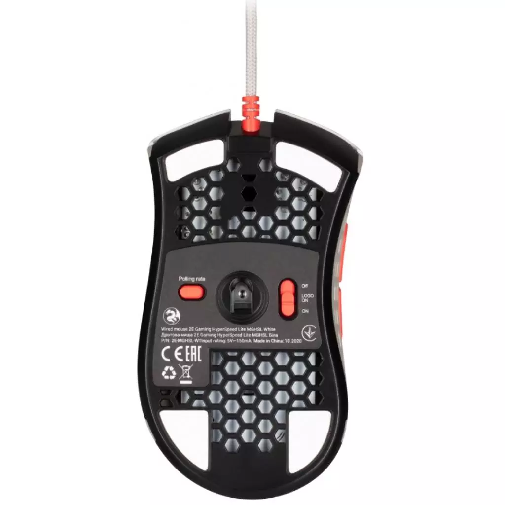 Мышка 2E HyperSpeed Lite RGB Retro White (2E-MGHSL-WT) - 3