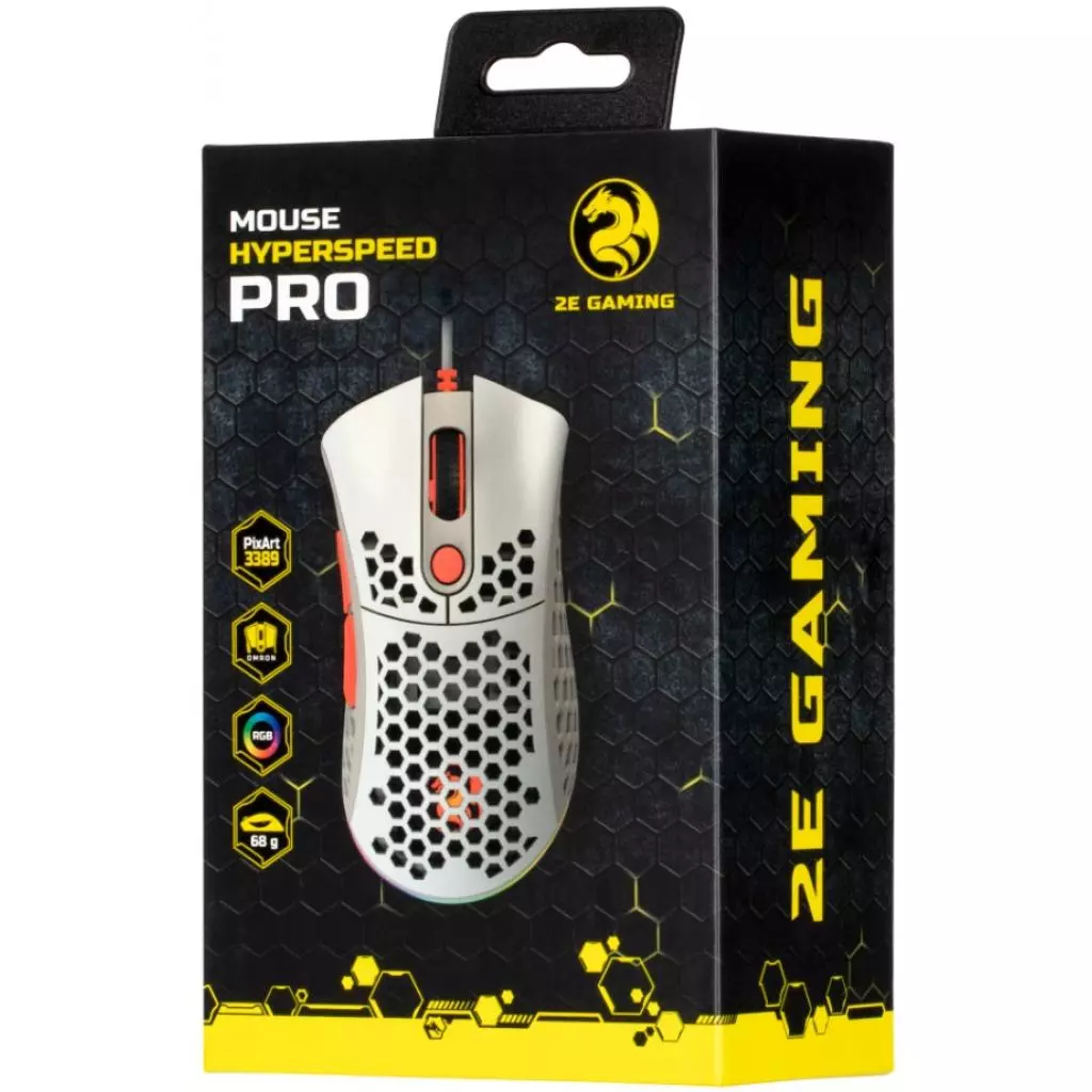 Мышка 2E HyperSpeed Pro RGB Retro White (2E-MGHSPR-WT) - 5 Мышка 2E HyperSpeed Pro RGB Retro White (2E-MGHSPR-WT) - 5