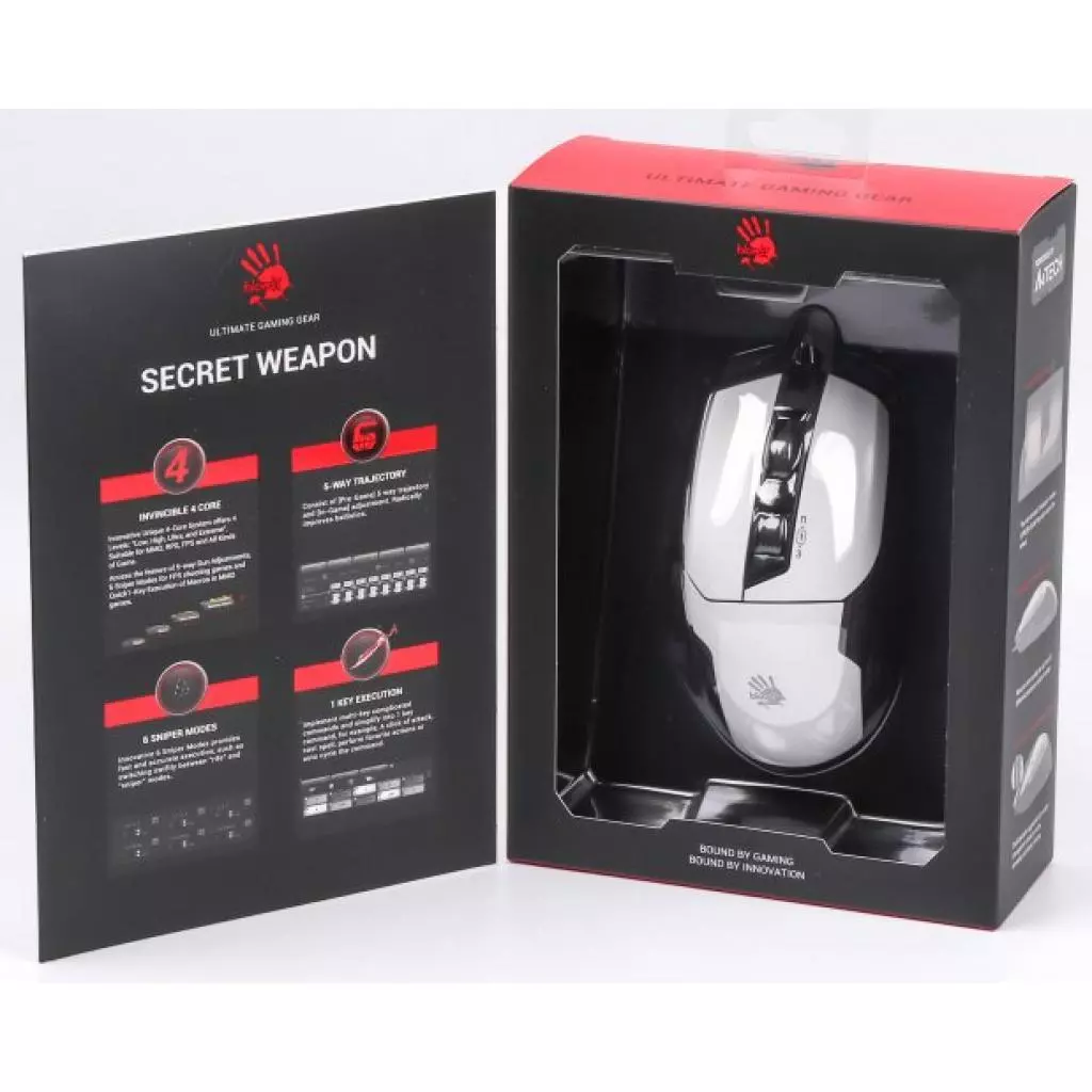 Мышка A4Tech Bloody W70 Max Panda White - 8 Мышка A4Tech Bloody W70 Max Panda White - 8