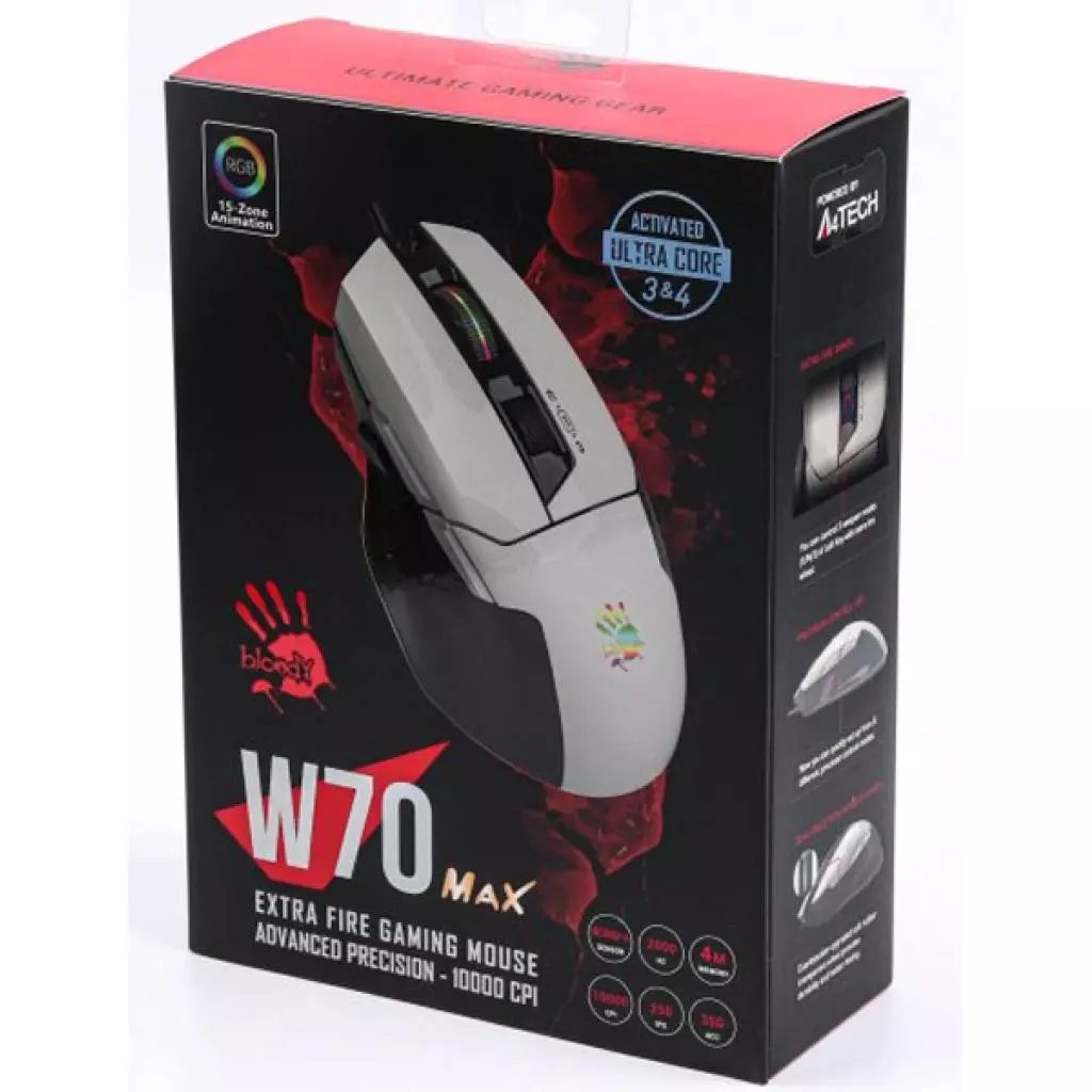 Мышка A4Tech Bloody W70 Max Panda White - 9 Мышка A4Tech Bloody W70 Max Panda White - 9
