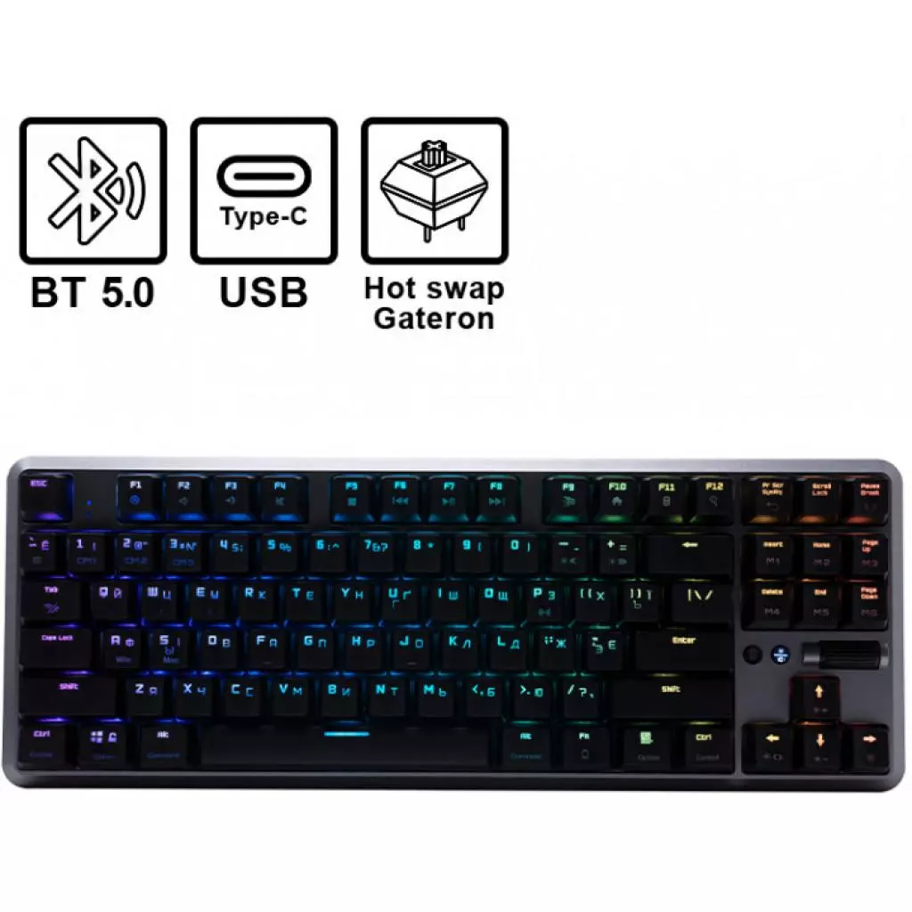 Клавиатура Hator Skyfall TKL USB/Bluetooth (HTK-660) - 6 Клавиатура Hator Skyfall TKL USB/Bluetooth (HTK-660) - 6