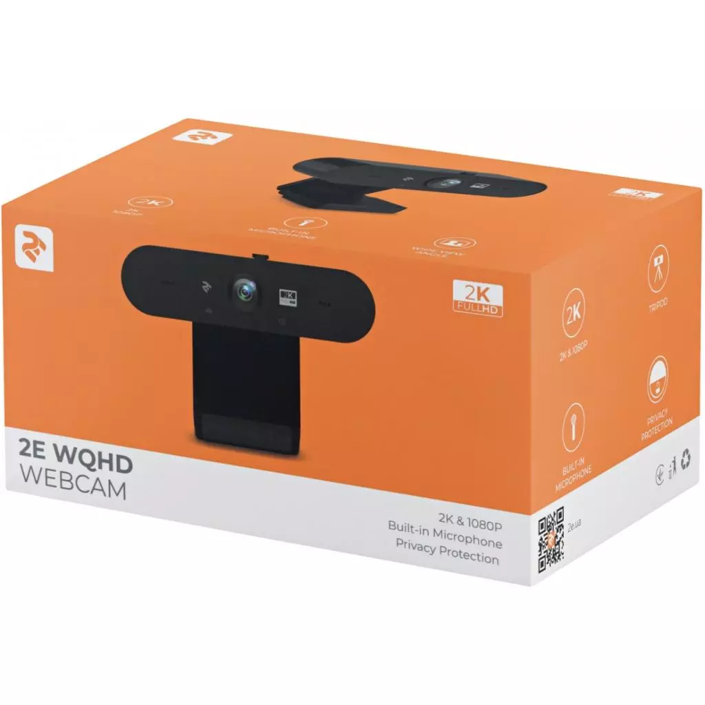 Веб-камера 2E WQHD 2К USB Black (2E-WC2K) - 8 Веб-камера 2E WQHD 2К USB Black (2E-WC2K) - 8