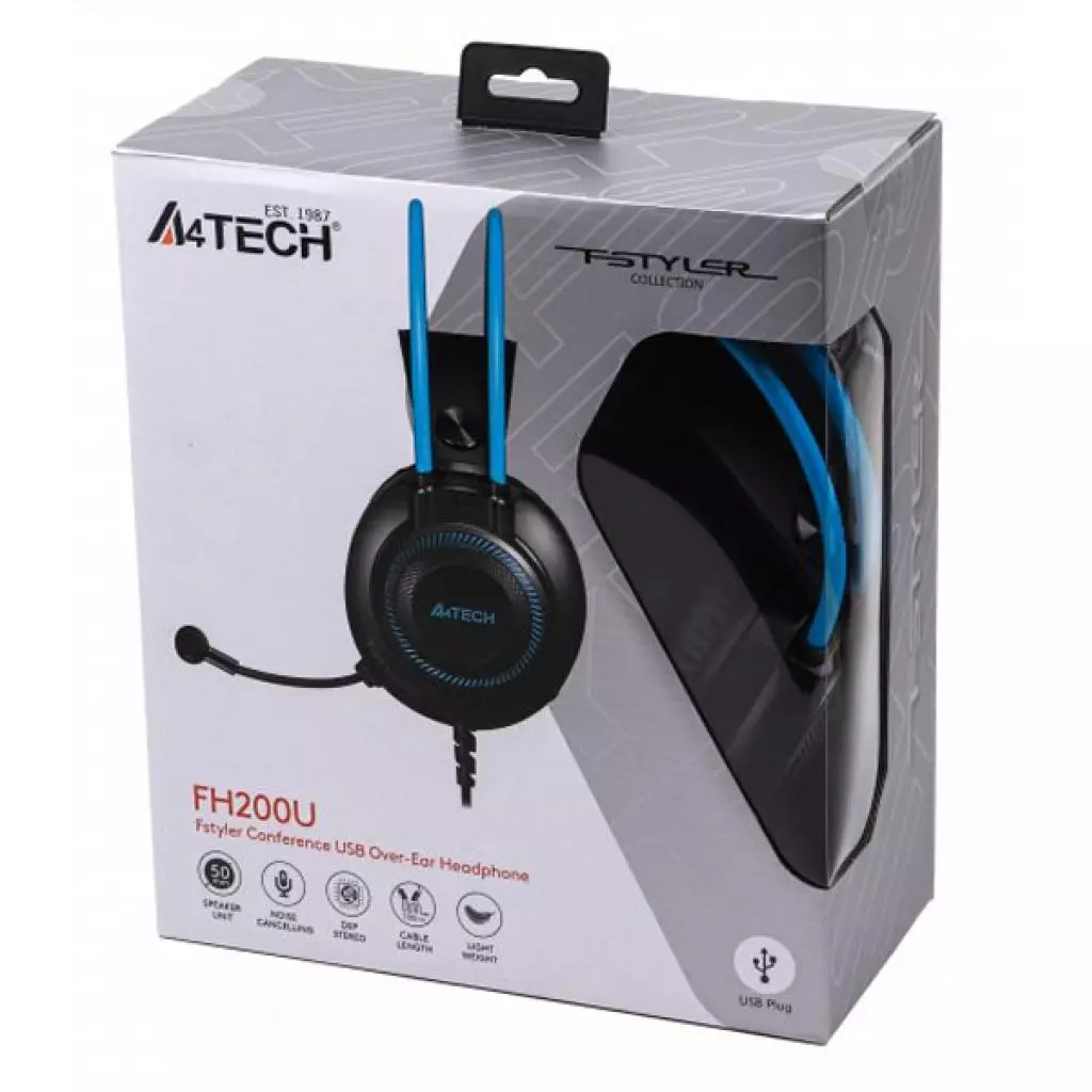Наушники A4Tech FH200U Blue - 7 Наушники A4Tech FH200U Blue - 7