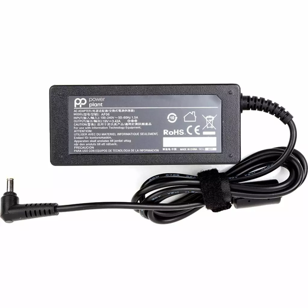 Блок питания к ноутбуку PowerPlant ACER 220V, 19V 65W 3.24A (5.5*1.7) (AC65F5517)