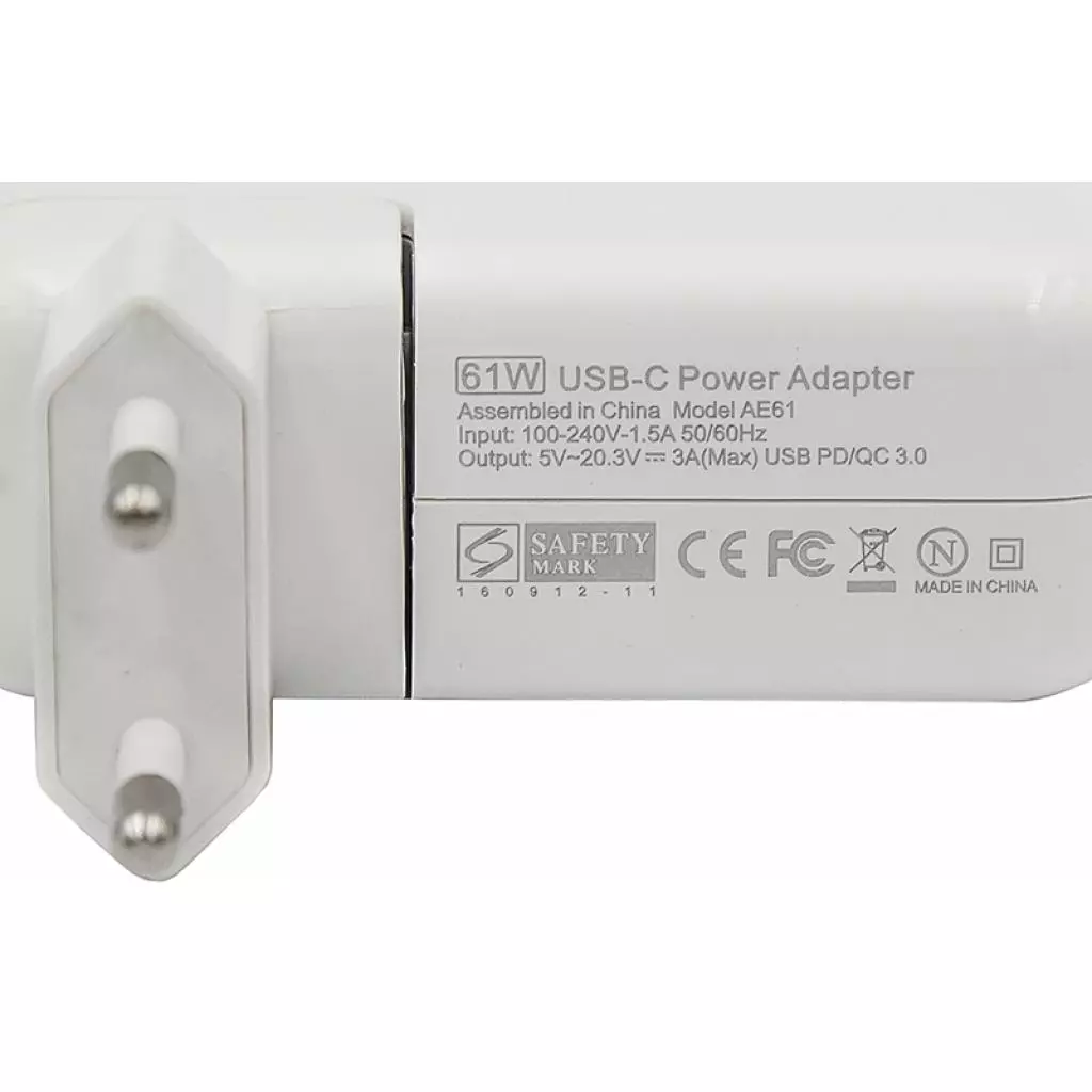 Блок питания к ноутбуку PowerPlant APPLE 220V, 20V 61W (USB Type-C) (AP61HCUSB) - 2 Блок питания к ноутбуку PowerPlant APPLE 220V, 20V 61W (USB Type-C) (AP61HCUSB) - 2