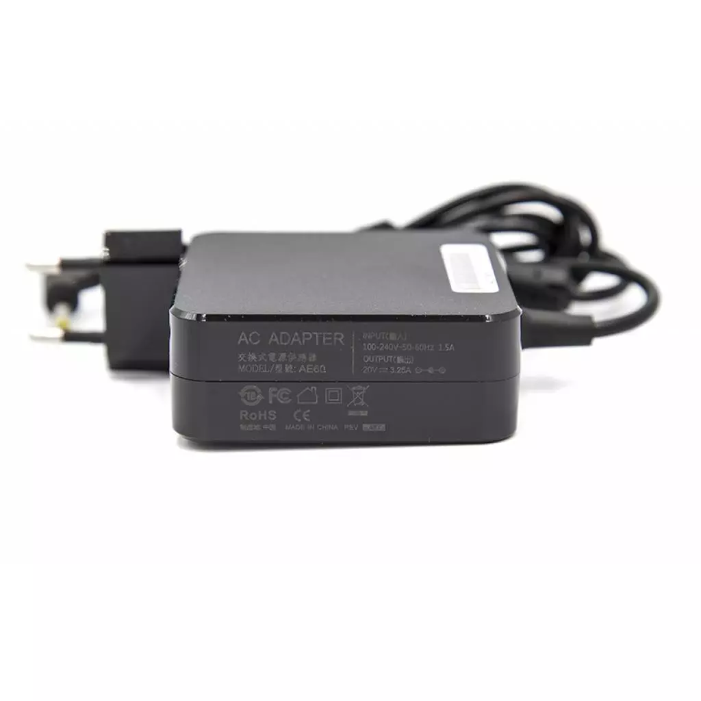 Блок питания к ноутбуку PowerPlant LENOVO 220V, 20V 65W 3.25A (4.0*1.7) wall mount (WM-IB65H4017) - 1