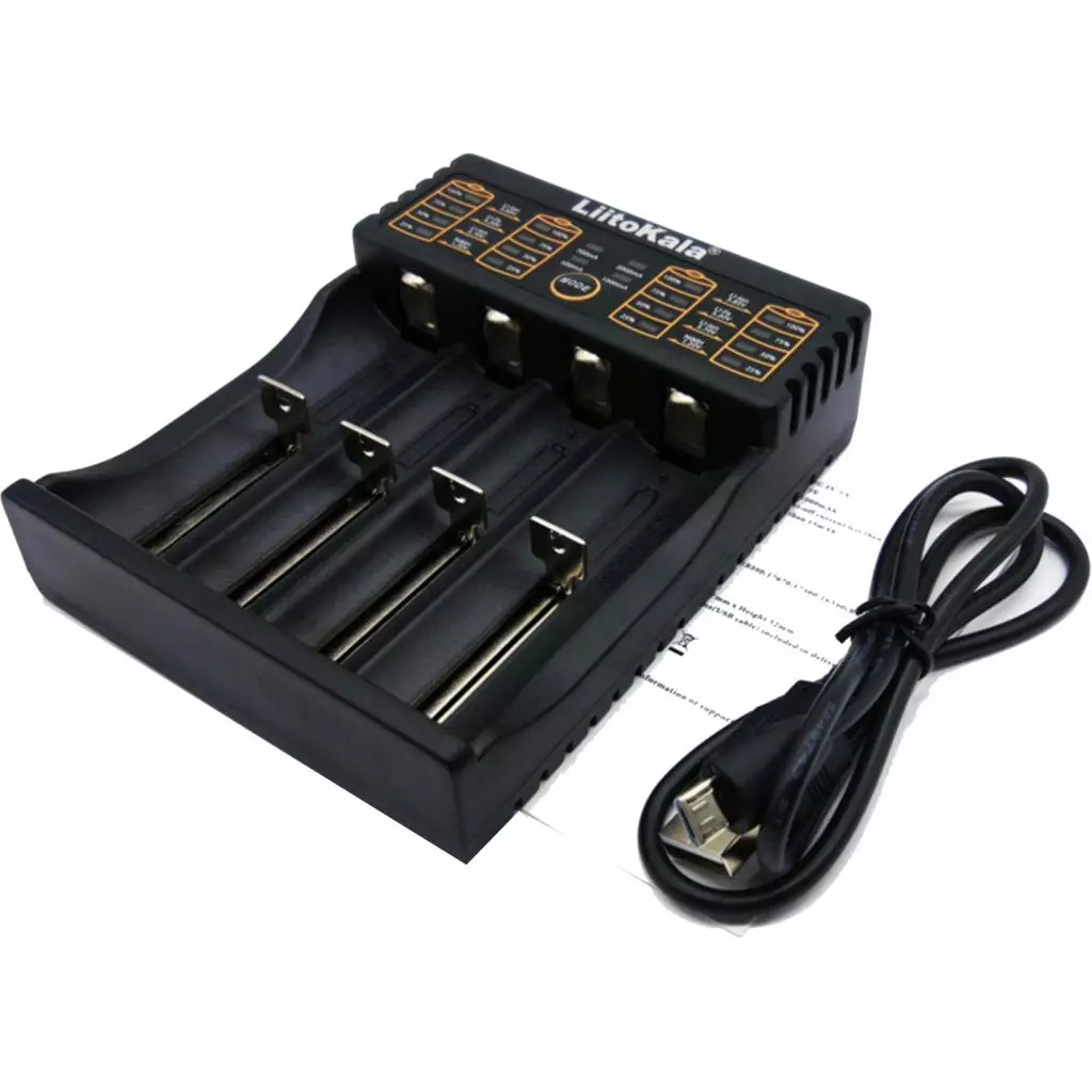Зарядное устройство для аккумуляторов Liitokala 4 Slots, LCD дисплей, Li-ion/Ni-MH/Ni-Cd/AA/ААA/AAAA/С (lii-402)