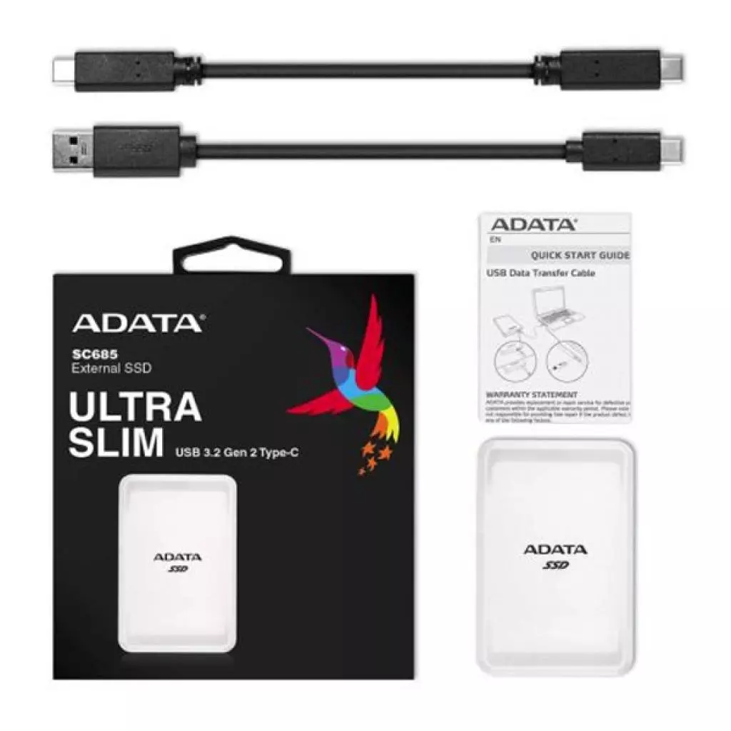 Накопитель SSD USB 3.2 500GB ADATA (ASC685-500GU32G2-CWH) - 4 Накопитель SSD USB 3.2 500GB ADATA (ASC685-500GU32G2-CWH) - 4