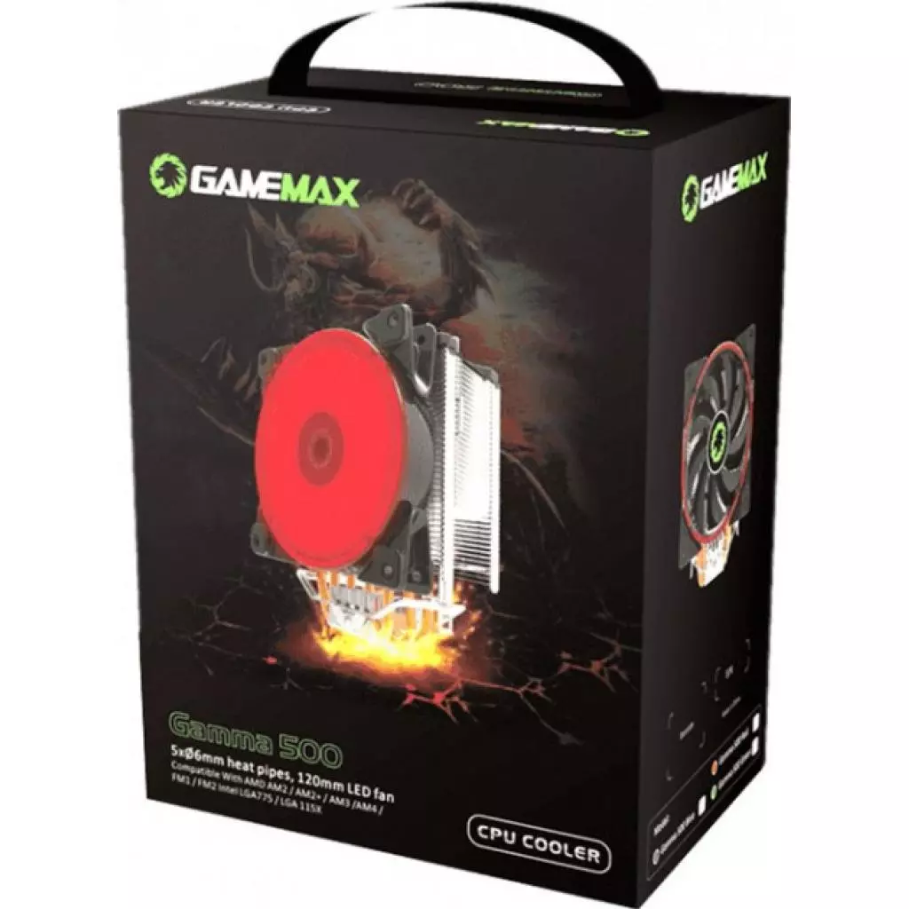 Кулер для процессора Gamemax Gamma 500 Blue - 6 Кулер для процессора Gamemax Gamma 500 Blue - 6