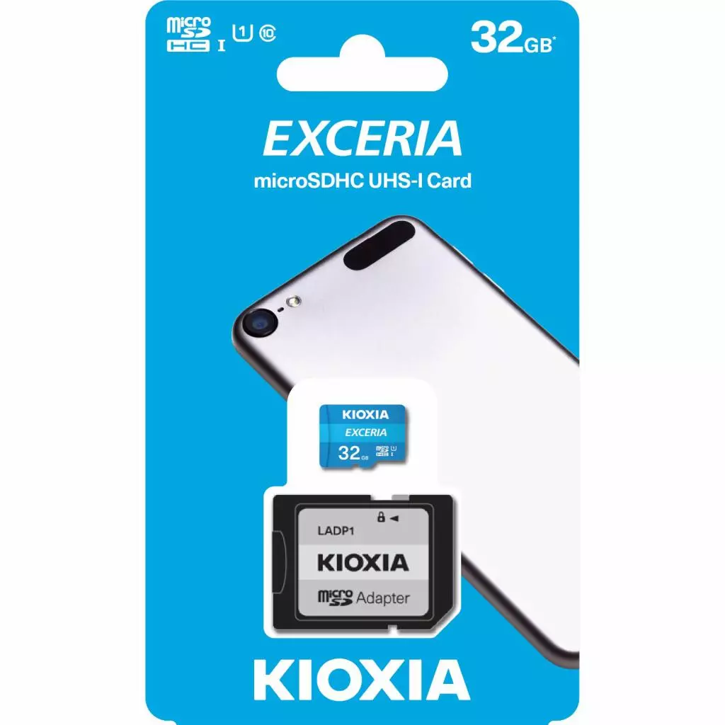 Карта памяти Kioxia 32GB microSDHC class 10 UHS-I Exceria (LMEX1L032GG2) - 1