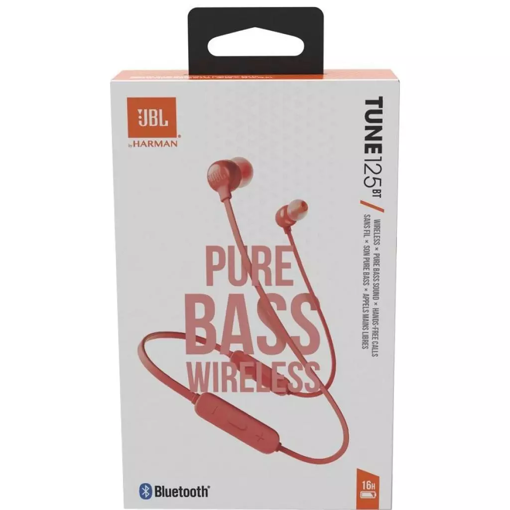 Наушники JBL Tune 125BT Coral (JBLT125BTCOR) - 8 Наушники JBL Tune 125BT Coral (JBLT125BTCOR) - 8