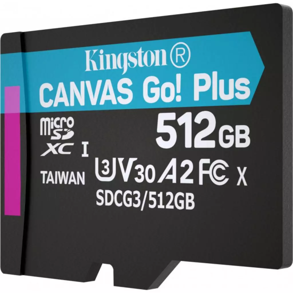 Карта памяти Kingston 512GB microSDXC class 10 UHS-I/U3 Canvas Go Plus (SDCG3/512GBSP) - 2 Карта памяти Kingston 512GB microSDXC class 10 UHS-I/U3 Canvas Go Plus (SDCG3/512GBSP) - 2