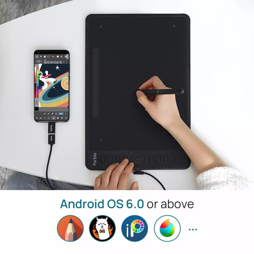 Графический планшет Parblo Intangbo M Black (INTANGBOM) - 3 Графический планшет Parblo Intangbo M Black (INTANGBOM) - 3