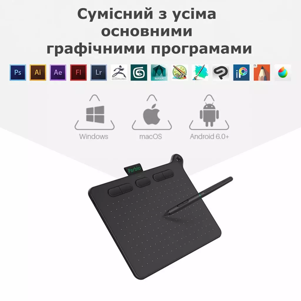 Графический планшет Parblo Ninos S Black (NINOSS) - 3