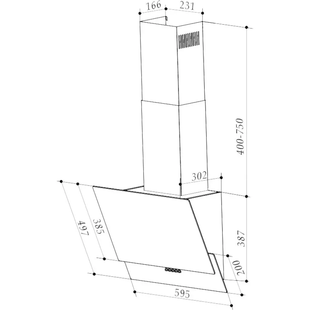 Вытяжка кухонная Interline ALTEA BK A 60 PB/GL/A (ALTEABKA60PB/GL/A) - 6 Вытяжка кухонная Interline ALTEA BK A 60 PB/GL/A (ALTEABKA60PB/GL/A) - 6