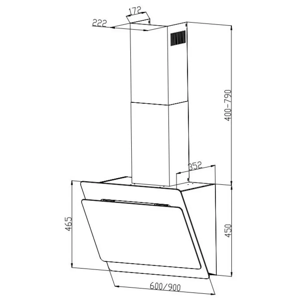 Вытяжка кухонная Interline BRAVO WH A/60/GL/K (BRAVOWHA/60/GL/K) - 10 Вытяжка кухонная Interline BRAVO WH A/60/GL/K (BRAVOWHA/60/GL/K) - 10