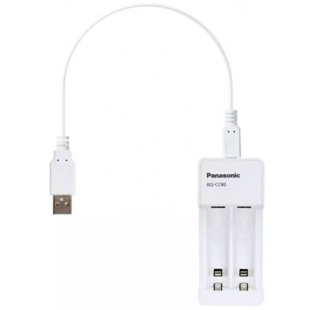 Зарядное устройство для аккумуляторов Panasonic Compact Charger USB +Eneloop 2*AA 1900 mAh NI-MH (K-KJ80MCC20USB) - 2 Зарядное устройство для аккумуляторов Panasonic Compact Charger USB +Eneloop 2*AA 1900 mAh NI-MH (K-KJ80MCC20USB) - 2
