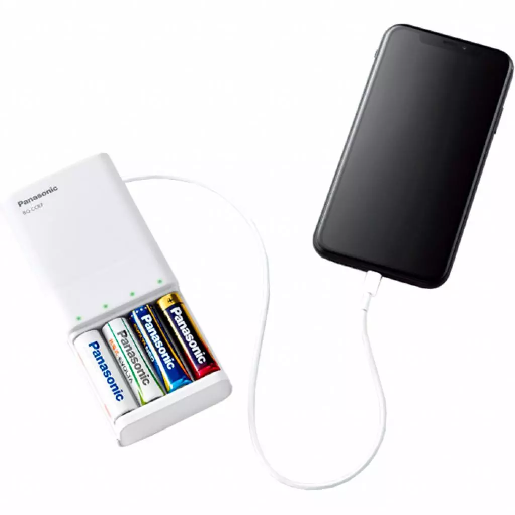 Зарядное устройство для аккумуляторов Panasonic USB in/out с функцией Power Bank (BQ-CC87USB) - 7 Зарядное устройство для аккумуляторов Panasonic USB in/out с функцией Power Bank (BQ-CC87USB) - 7
