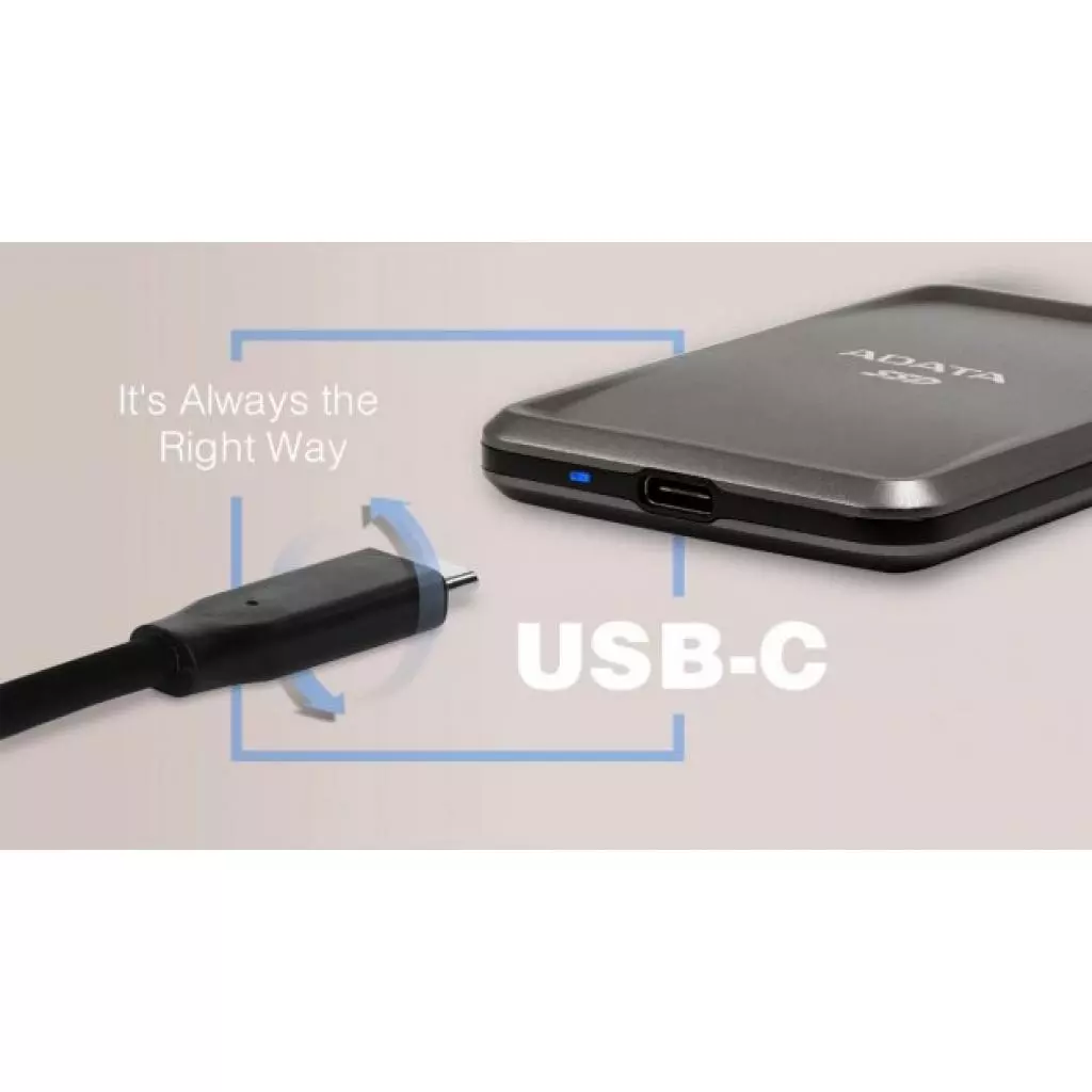 Накопитель SSD USB 3.2 500GB ADATA (ASC685P-500GU32G2-CTI) - 6 Накопитель SSD USB 3.2 500GB ADATA (ASC685P-500GU32G2-CTI) - 6