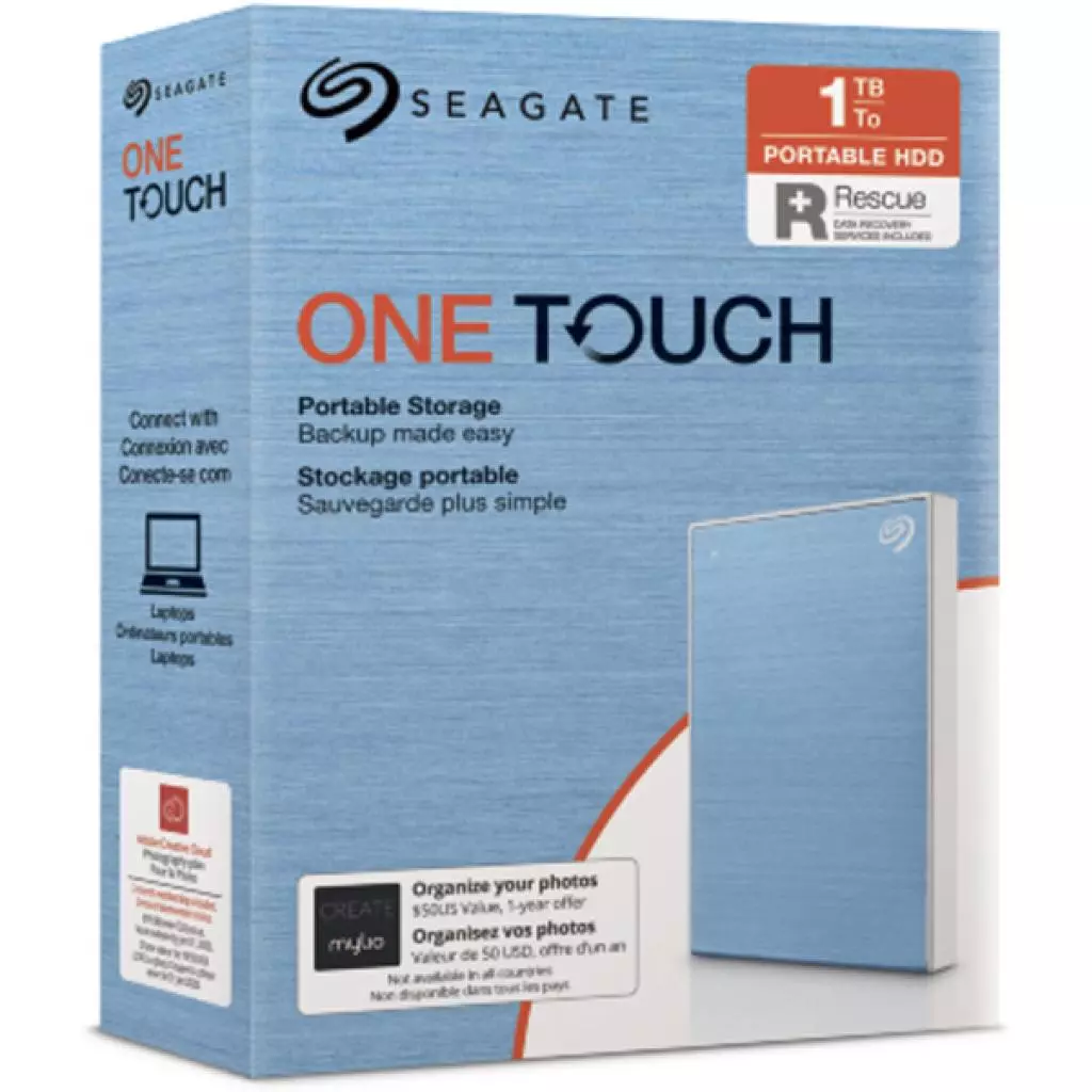Внешний жесткий диск 2.5" 1TB One Touch USB 3.2 Seagate (STKB1000402) - 7 Внешний жесткий диск 2.5" 1TB One Touch USB 3.2 Seagate (STKB1000402) - 7