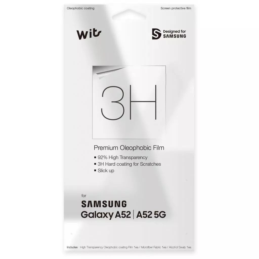Пленка защитная Samsung 3H Galaxy A52 (A525) Transparent (GP-TFA526WSATW)