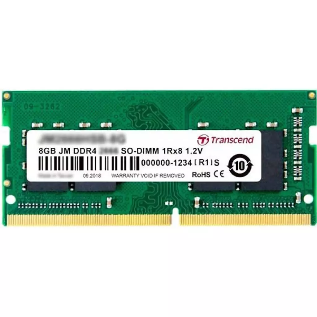 Модуль памяти для ноутбука SoDIMM DDR4 8GB 2666 MHz Transcend (JM2666HSG-8G)