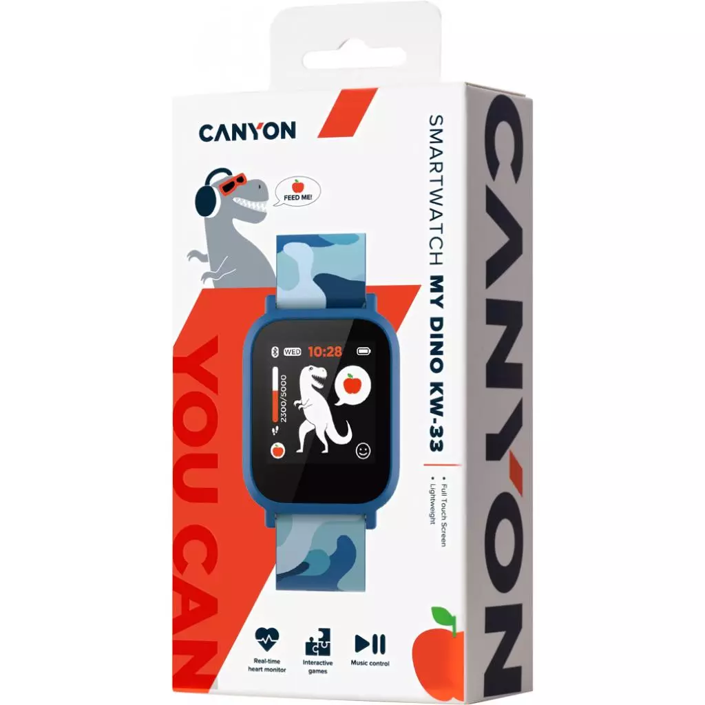 Смарт-часы Canyon CNE-KW33BL Kids smartwatch Blue My Dino (CNE-KW33BL) - 4 Смарт-часы Canyon CNE-KW33BL Kids smartwatch Blue My Dino (CNE-KW33BL) - 4