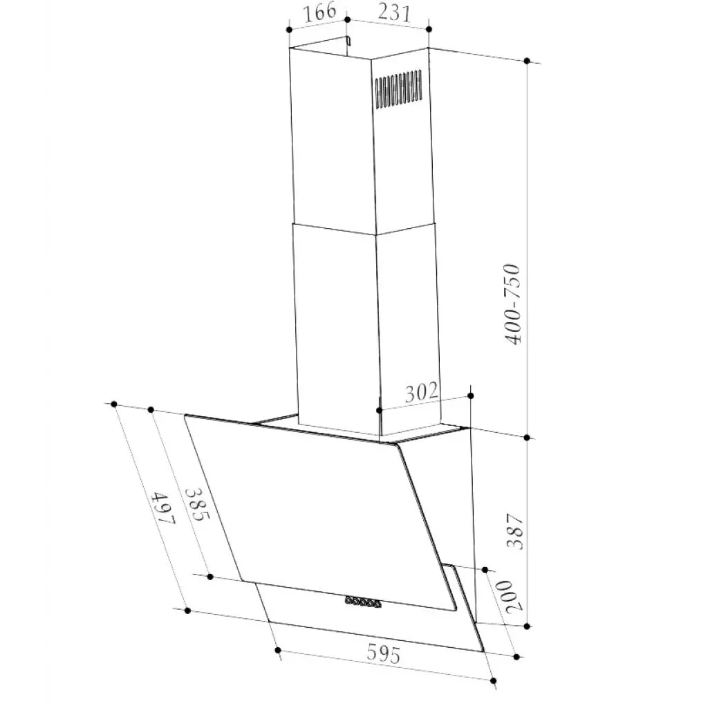 Вытяжка кухонная Interline ALTEA WH A 60 PB/GL/A (ALTEAWHA60PB/GL/A) - 7 Вытяжка кухонная Interline ALTEA WH A 60 PB/GL/A (ALTEAWHA60PB/GL/A) - 7