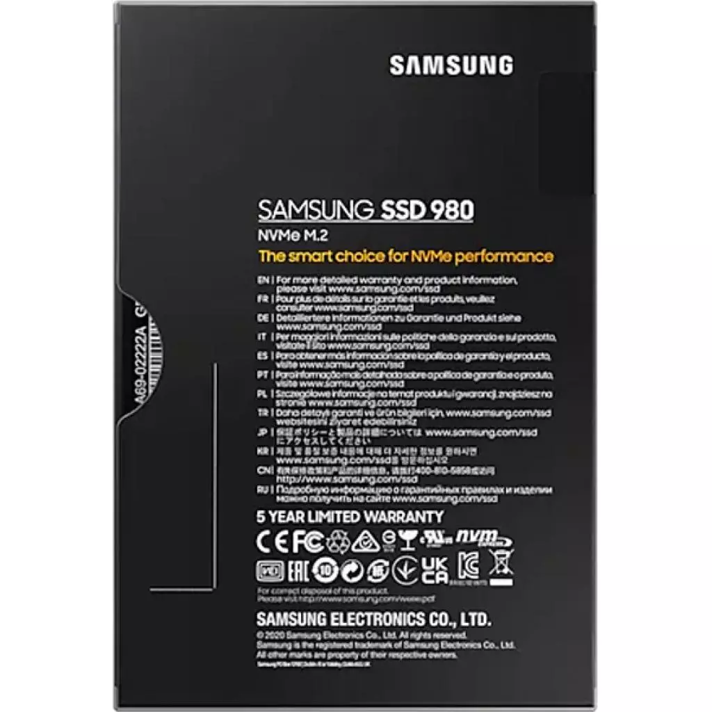Накопитель SSD M.2 2280 250GB Samsung (MZ-V8V250BW) - 5 Накопитель SSD M.2 2280 250GB Samsung (MZ-V8V250BW) - 5