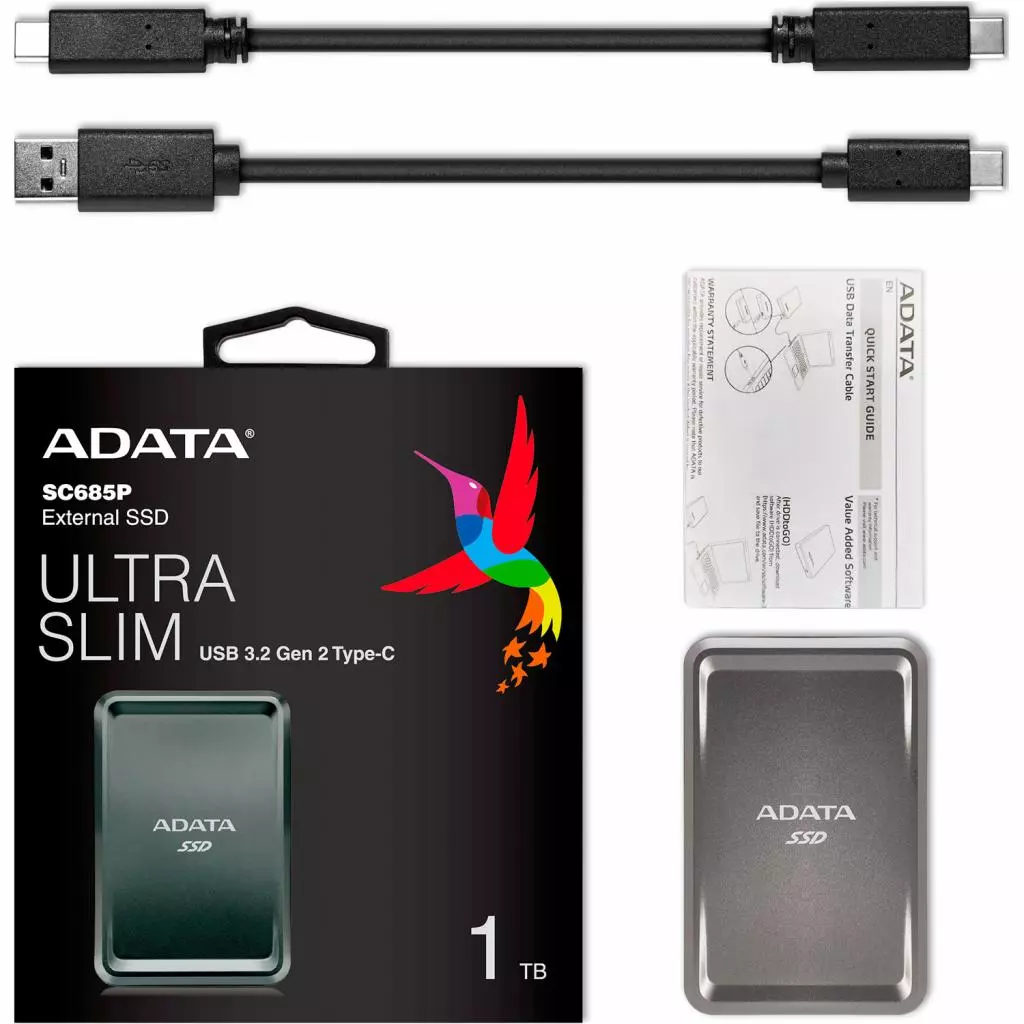 Накопитель SSD USB 3.2 1TB ADATA (ASC685P-1TU32G2-CTI) - 5 Накопитель SSD USB 3.2 1TB ADATA (ASC685P-1TU32G2-CTI) - 5