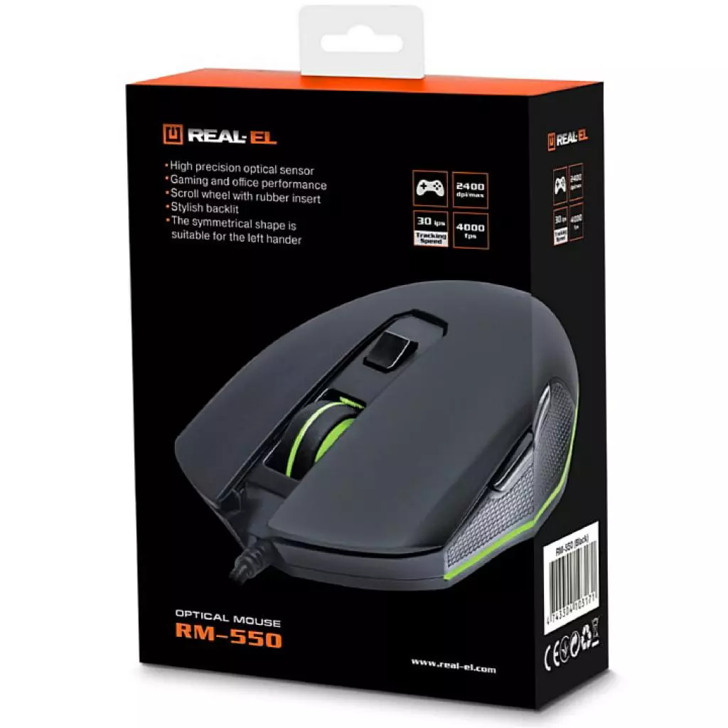 Мышка REAL-EL RM-550 Black - 8 Мышка REAL-EL RM-550 Black - 8