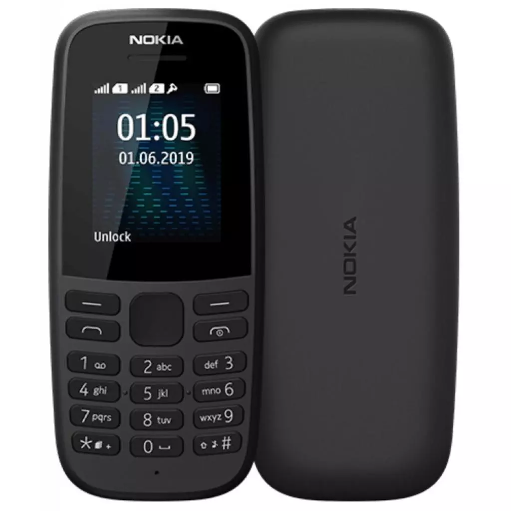 Мобильный телефон Nokia 105 SS 2019 (no charger) Black (16KIGB01A19) - 1 Мобильный телефон Nokia 105 SS 2019 (no charger) Black (16KIGB01A19) - 1