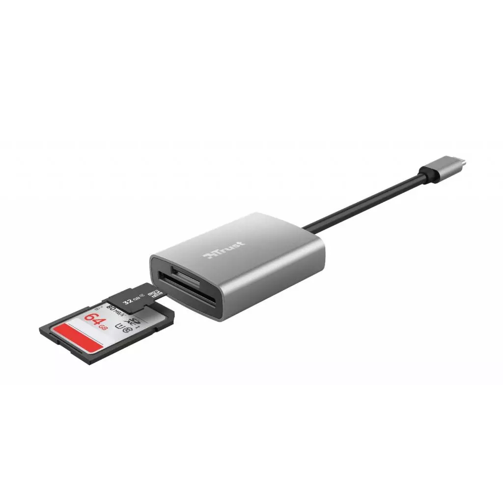 Считыватель флеш-карт Trust DALYX FAST USB-C ALUMINIUM (24136_TRUST) - 4 Считыватель флеш-карт Trust DALYX FAST USB-C ALUMINIUM (24136_TRUST) - 4