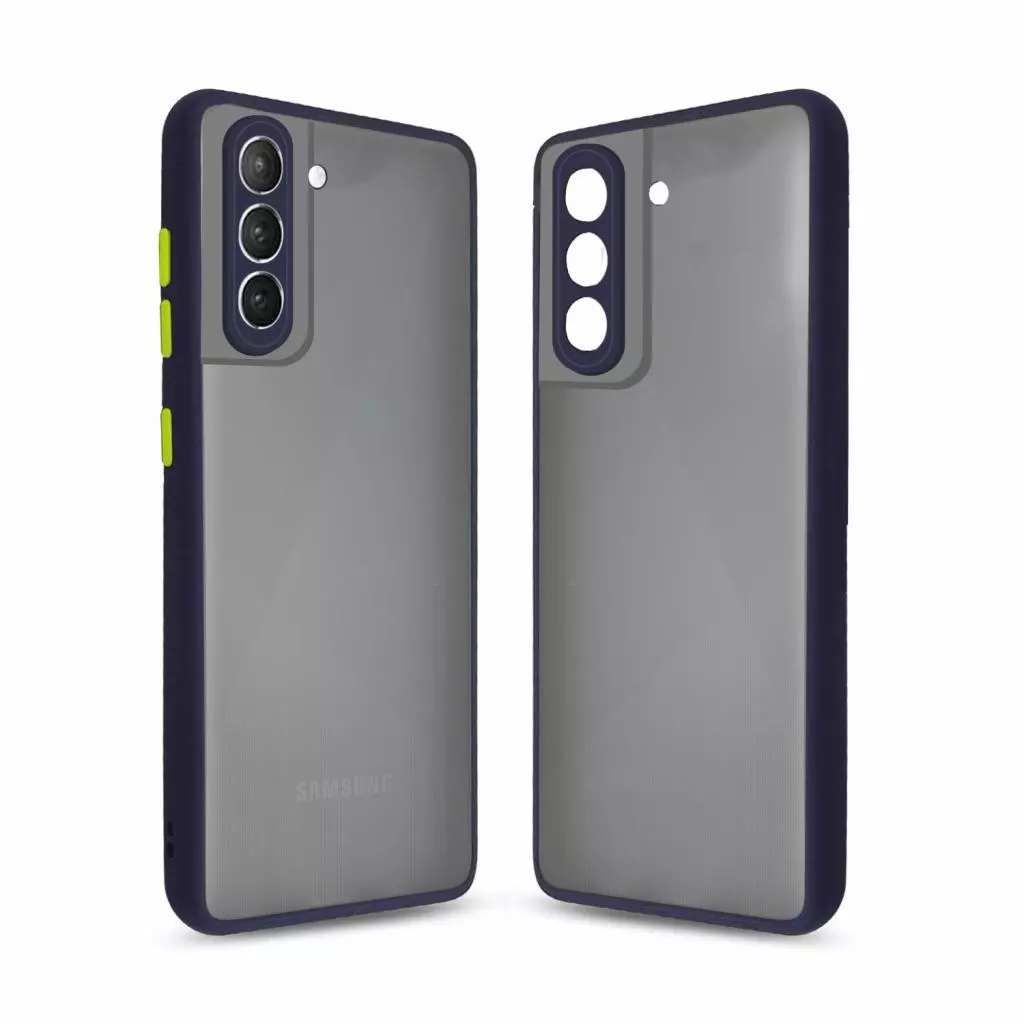 Чехол для моб. телефона MakeFuture Samsung S21 Frame (Matte PC+TPU) Blue (MCMF-SS21BL)