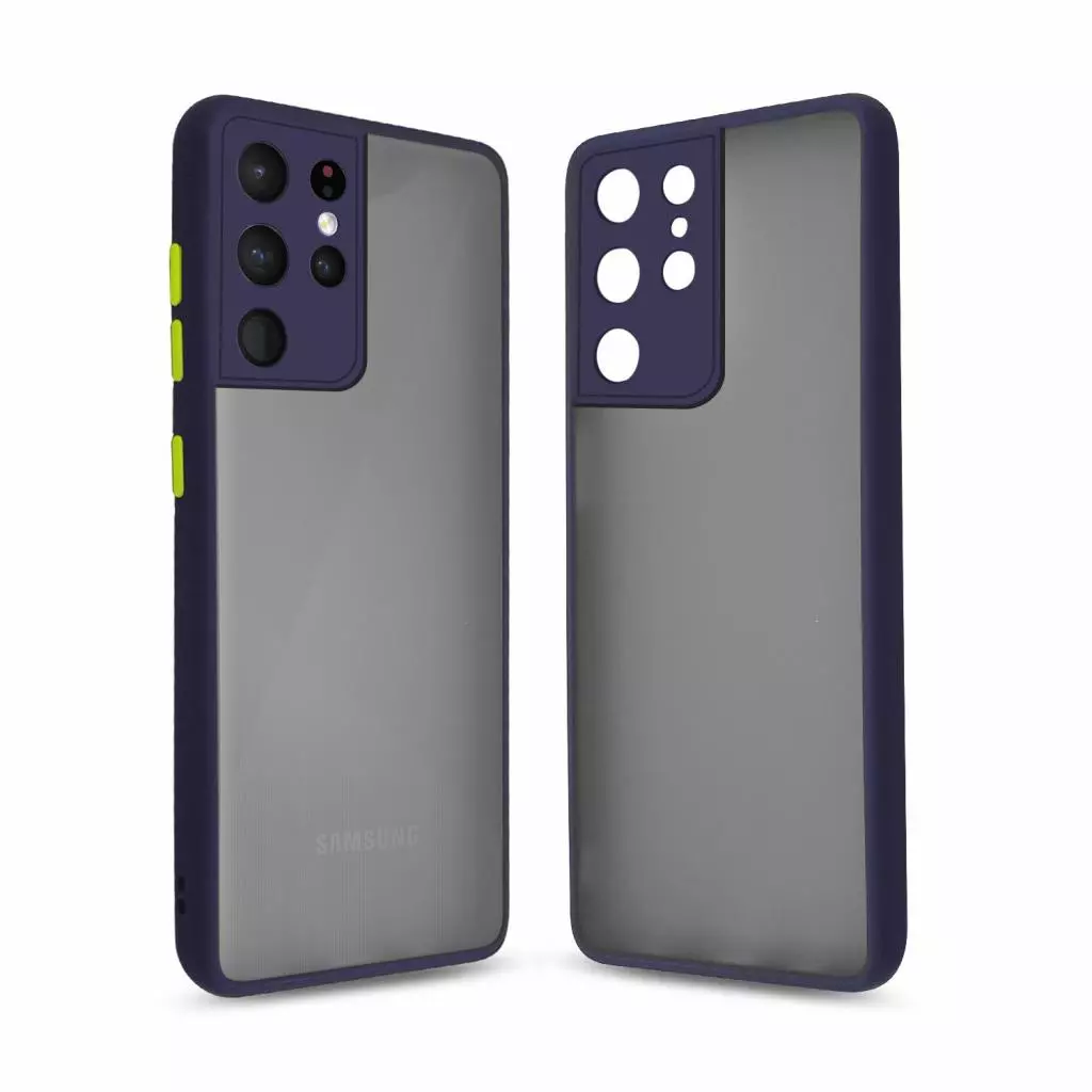 Чехол для моб. телефона MakeFuture Samsung S21 Ultra Frame (Matte PC+TPU) Blue (MCMF-SS21UBL)